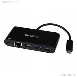 StarTech.com 3 Port USB-C Hub with Gigabit Etherne