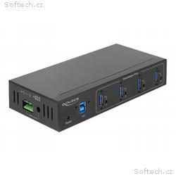 Delock External Industry Hub 4 x USB 3.0 Type-A wi
