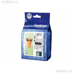 Brother LC3217 Value Pack - 4-balení - černá, žlut