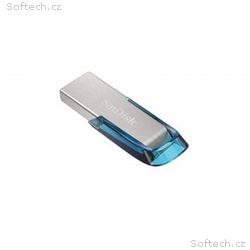 SanDisk Ultra Flair, 64GB, USB 3.0, USB-A, Modrá