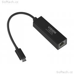 Vision TC-USBCETH, BL - Síťový adaptér - USB-C 3.1