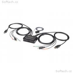 StarTech.com 2 Port DisplayPort KVM Switch, 4K 60H