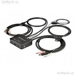 StarTech.com 2 Port HDMI KVM Switch, 4K 60Hz, Comp