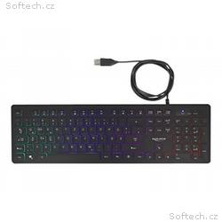 Delock - Klávesnice - podsvícení - USB - QWERTZ - 