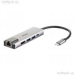 D-Link DUB-M520 - Dokovací stanice - USB-C, Thunde