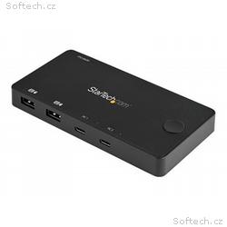 StarTech.com 2 Port USB C KVM Switch, 4K 60Hz HDMI
