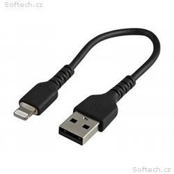 StarTech.com 15cm(6 in) Durable Black USB-A to Lig
