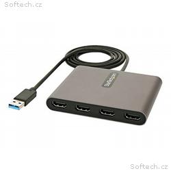 StarTech.com USB 3.0 to 4 HDMI Adapter, External V