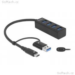 Delock - Rozbočovač - 4 x USB 3.2 Gen 1 + 1 x USB-