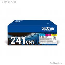 Brother TN241CMY - 3-balení - žlutá, azurová, purp