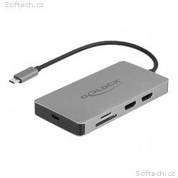 Delock - Dokovací stanice - USB-C - 2 x HDMI - Gig