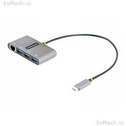 StarTech.com 3-Port USB-C Hub with Ethernet, 3x US