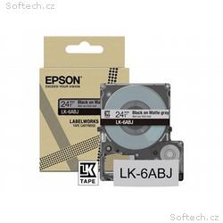 Epson Matte L Gray, Black 24mm LK-6ABJ, C53S672088