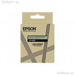 Epson LabelWorks LK-4GAS - Šedá na zelené - Role (