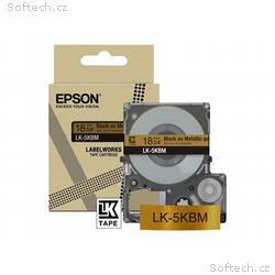 Epson LabelWorks LK-5KBM - Černá na metalické zlat