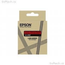 Epson Fluorescent Red, Black 12mm LK-4RBF, C53S672