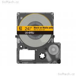 Epson Matte Yellow, Black 24mm LK-6YBJ, C53S672076