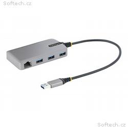 StarTech.com 3-Port USB Hub with Ethernet, 3x USB-