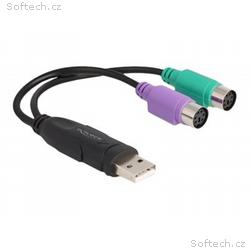 Delock - USB adaptér - USB (M) do PS2 (F) - 17 cm 