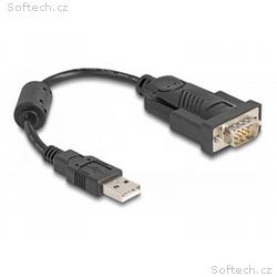 Delock - Sériový adaptér - USB - RS-232 - cerná