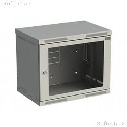 Rozvaděč nástěnný SENSA 9U 400mm, dveře sklo, RAL 