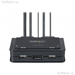 StarTech.com 2-Port USB-C Cable KVM Switch, 4K 60H