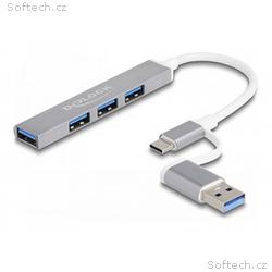 Delock - Rozbocovac - 3 x USB 2.0 + 1 x USB 3.2 Ge