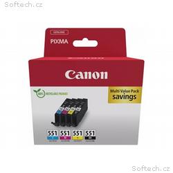 Canon CLI-551 BK, C, M, Y Multipack - 4-balení - 7