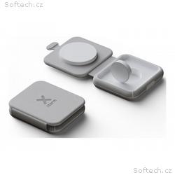 xtorm - Bezdrátová nabíjecí podložka - 2-in-1, skl