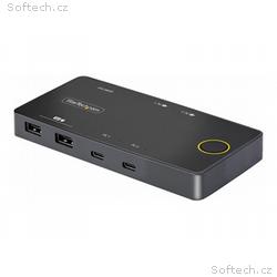 StarTech.com 2-Port USB-C KVM Switch, Single-4K 60
