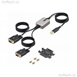 StarTech.com 13ft (4m) 2-Port USB to Serial Adapte