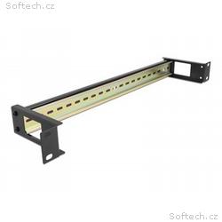 Delock - DIN rail panel - cerná - 1U - 19"
