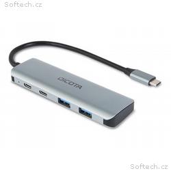 DICOTA - Rozbočovač - 10 Gbps, USB C 4-v-1, vysoko