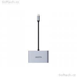 DICOTA 5-in-1 - Dokovací stanice - USB-C - DP, HDM